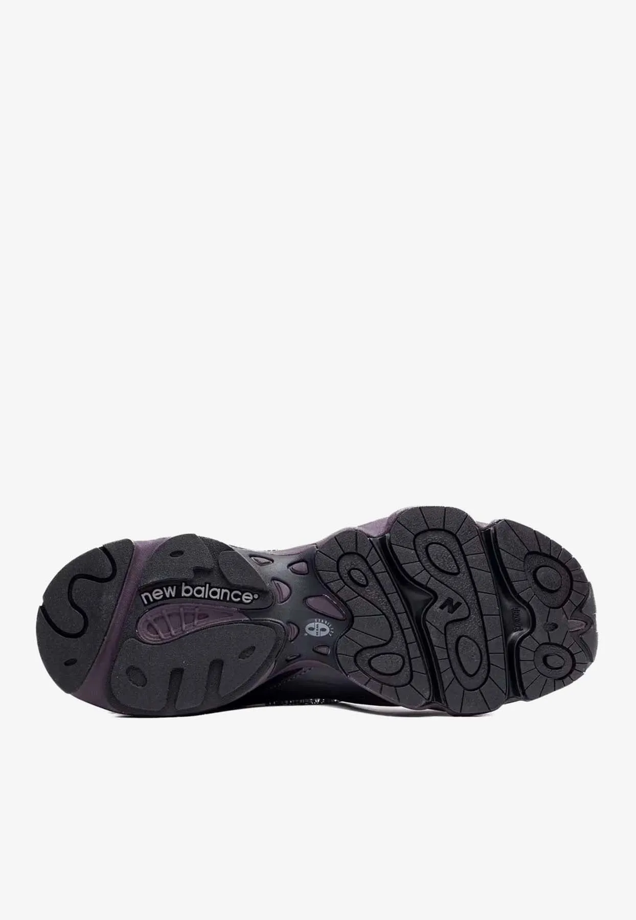 1000 Low-Top Sneakers in Magnet with Plum Brown