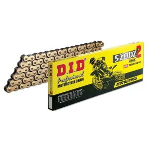 520DZ2 x 118RB G&B solid bush chain w/ RJ clip link DID (520DZ118G)
