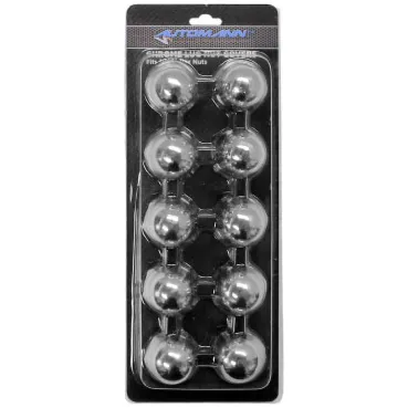 ATM 562.A4002C-BP10 Automann Push On Chrome Lug Nut Covers (33MM, 10pk)