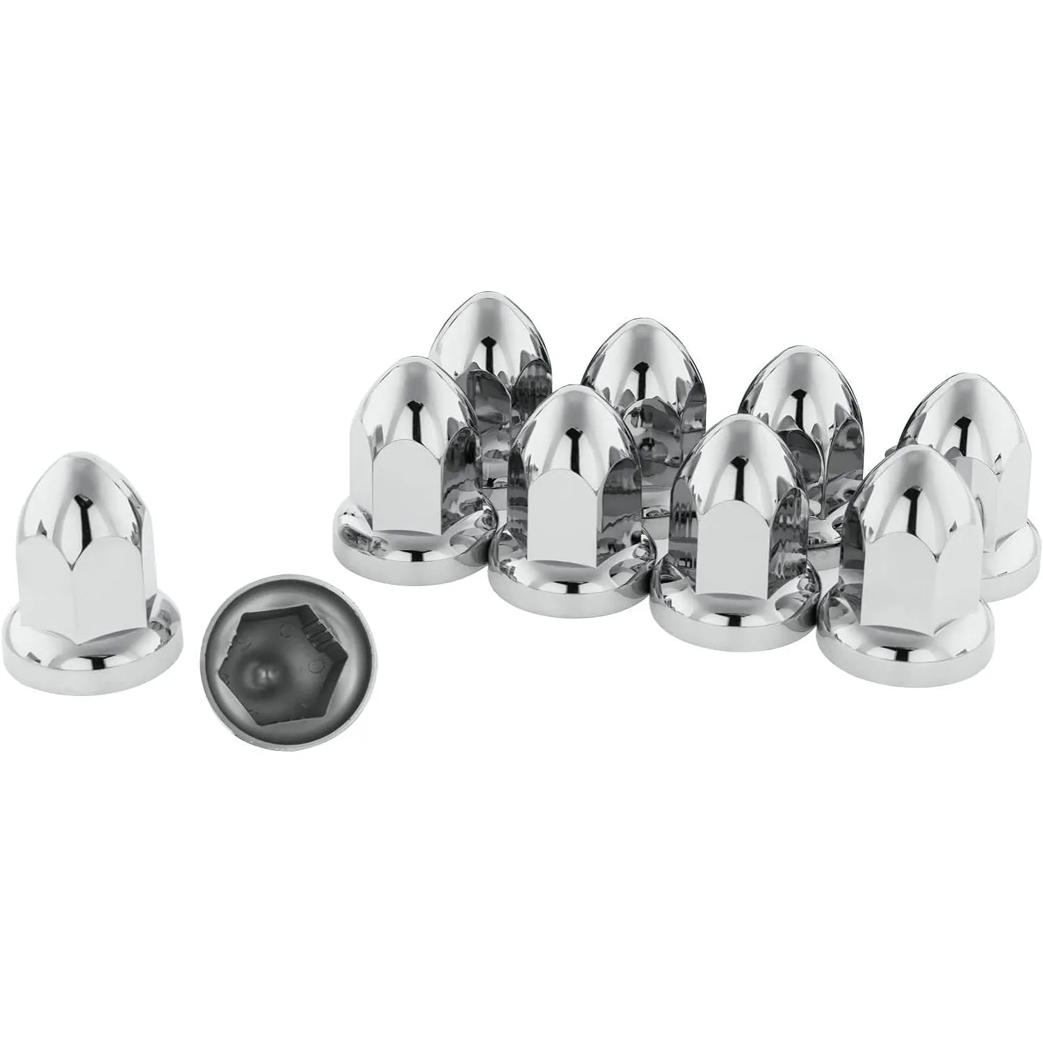 ATM 562.A4002C-BP10 Automann Push On Chrome Lug Nut Covers (33MM, 10pk)