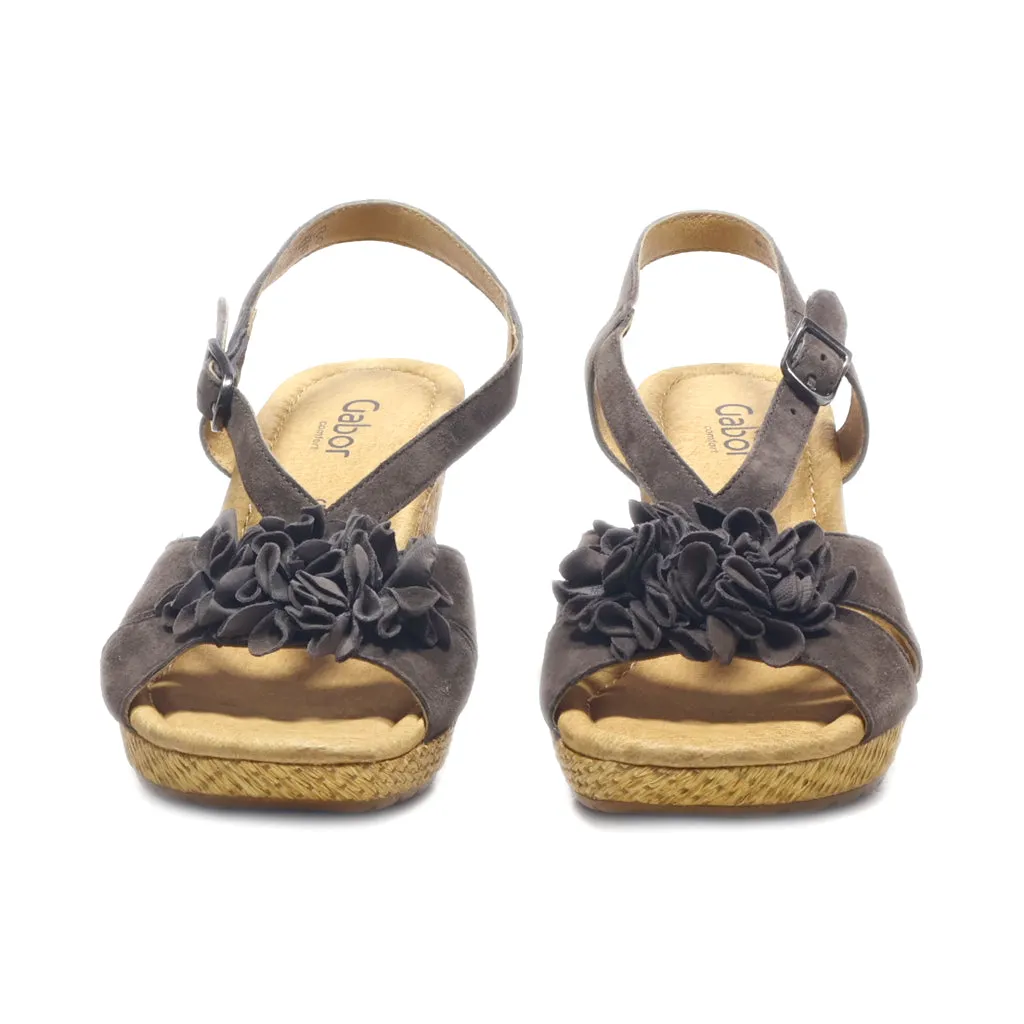 Gabor Mid-Heel Sandals Leather Brown Colour For Women