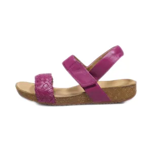 Hotter Flat Sandals Leather Purple Colour For Women