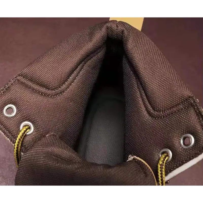 Men's Classic Lace Up Vegan Leather Boots with Design | Eco-Friendly for All Seasons