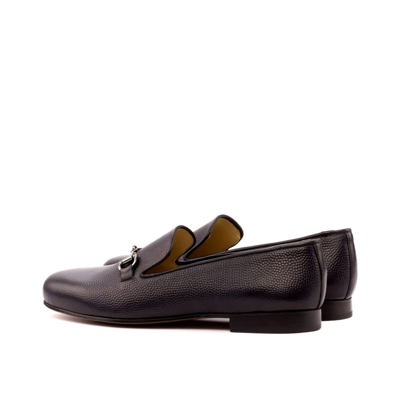 Men's Wellington Leather Slippers Wide Plus Size Black 3483
