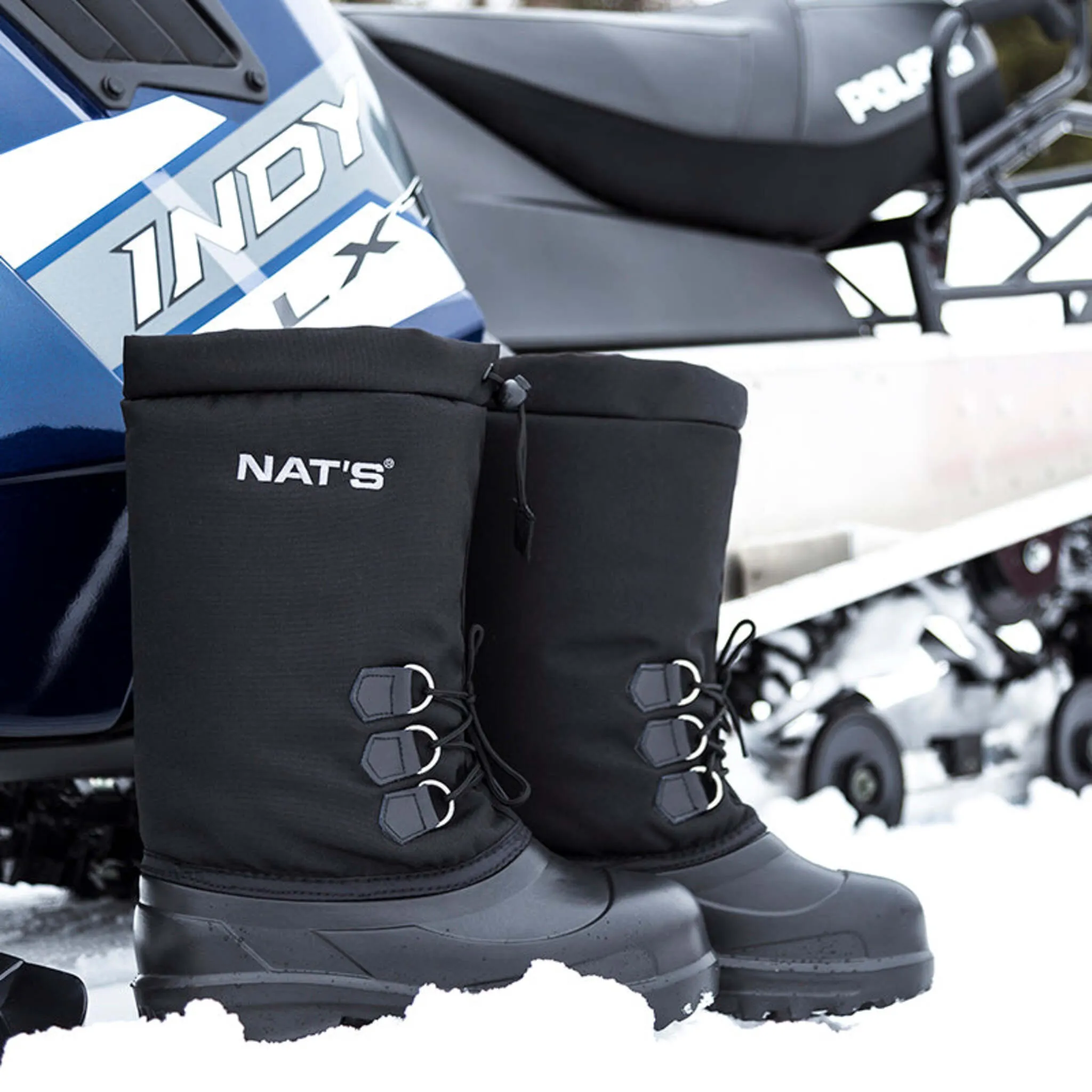 Nats Men's Winter Work Boots R900 | Nylon EVA Ultra-Light, Plain Toe, Removable Primaloft® Liner, -85°C Rated, Front Lacing, Draw Cord | Limited Sizes