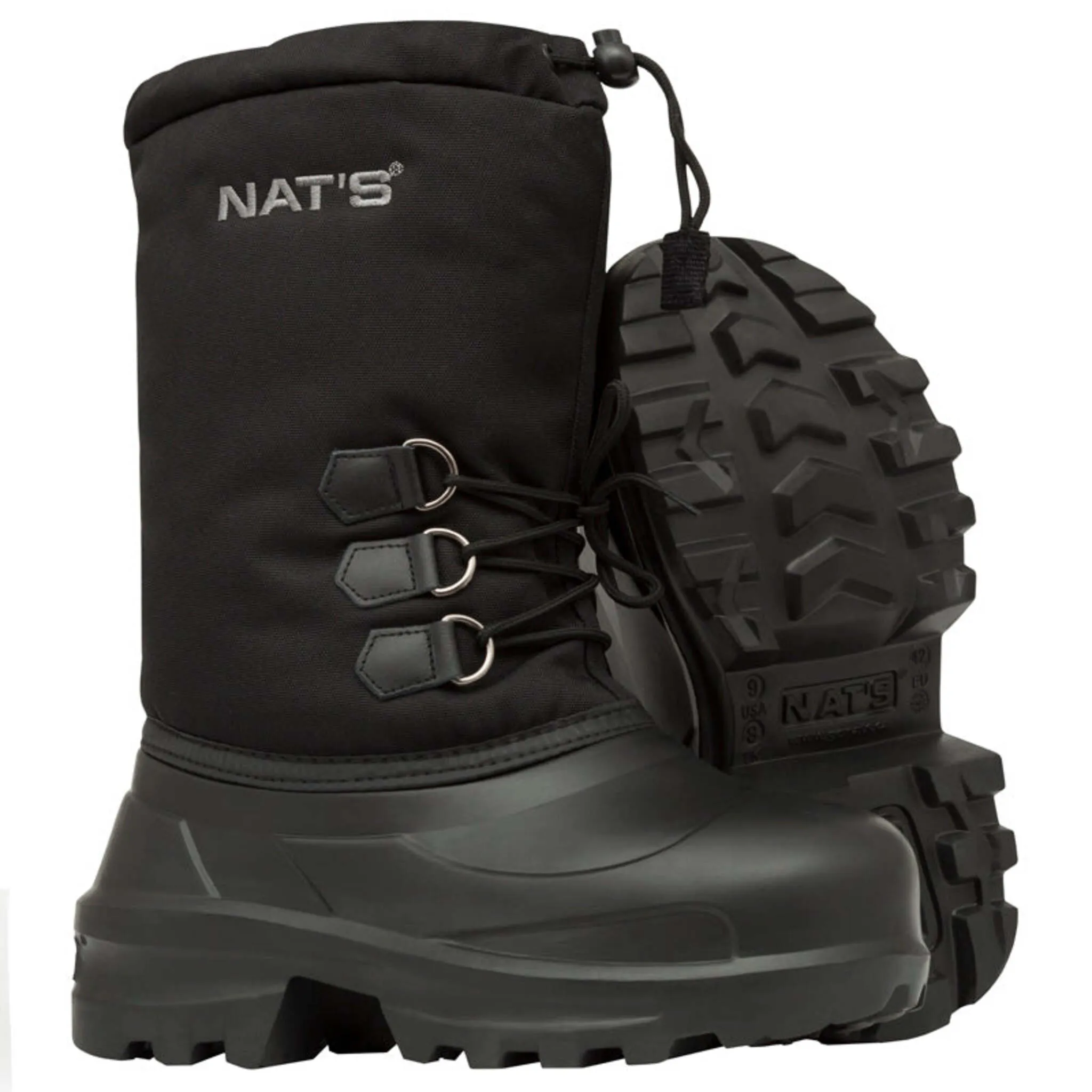 Nats Men's Winter Work Boots R900 | Nylon EVA Ultra-Light, Plain Toe, Removable Primaloft® Liner, -85°C Rated, Front Lacing, Draw Cord | Limited Sizes