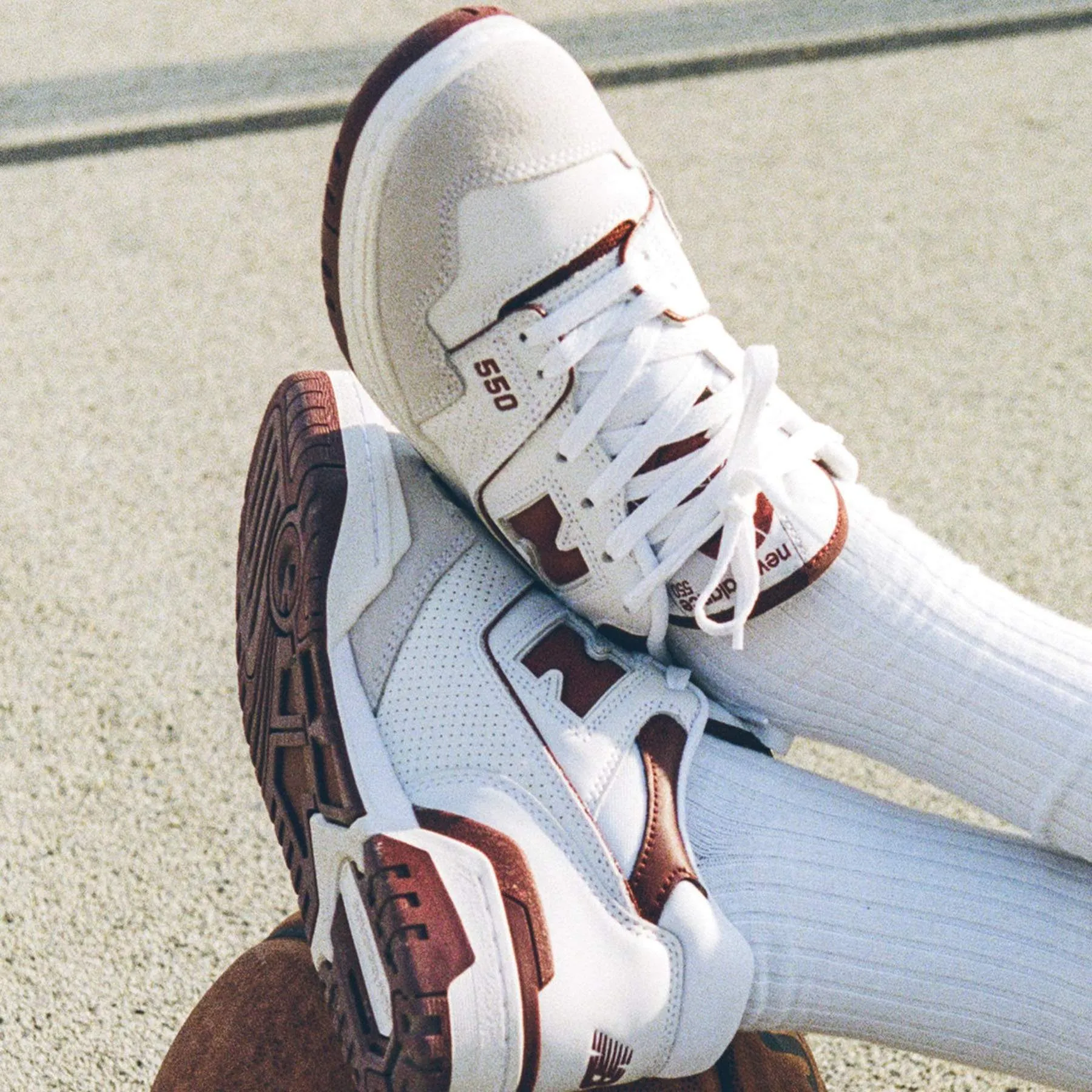 New Balance 550 Sea Salt Burgundy