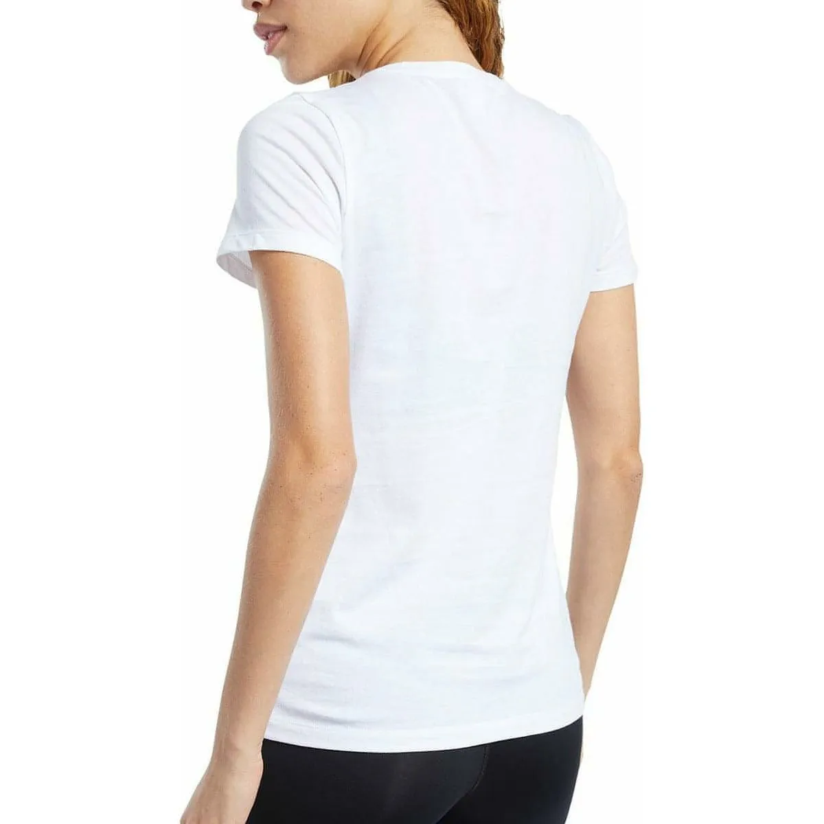 Reebok Essentials Graphic Short Sleeve Womens Running Top - White