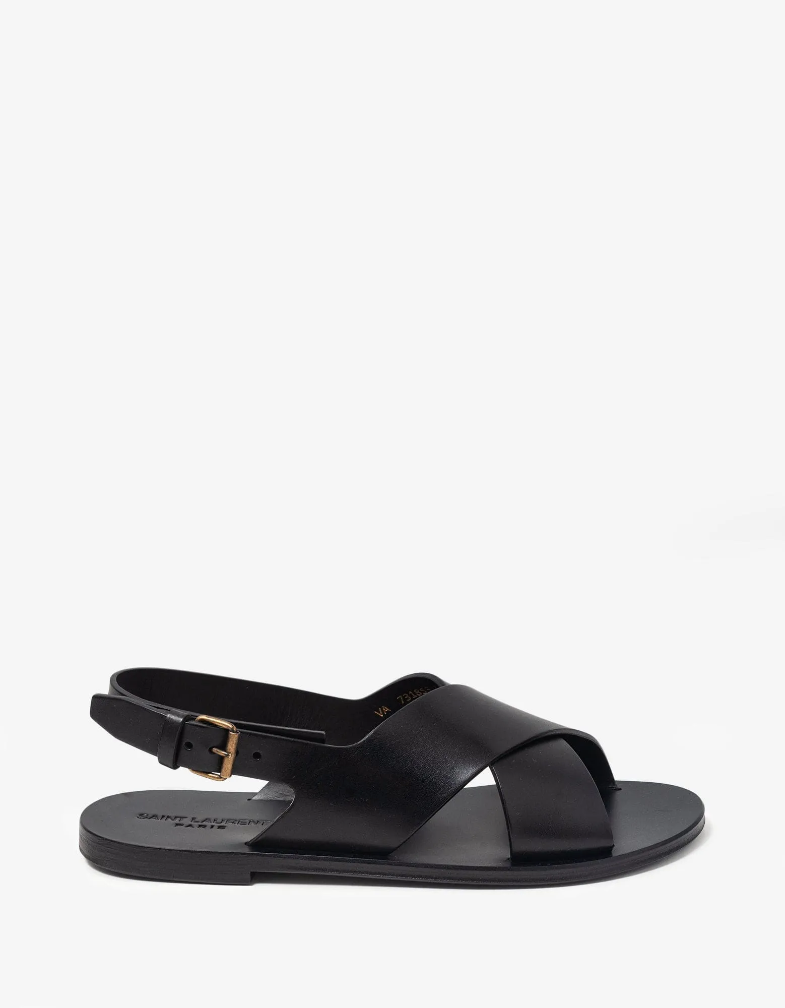Saint Laurent Black Mojave Leather Sandals