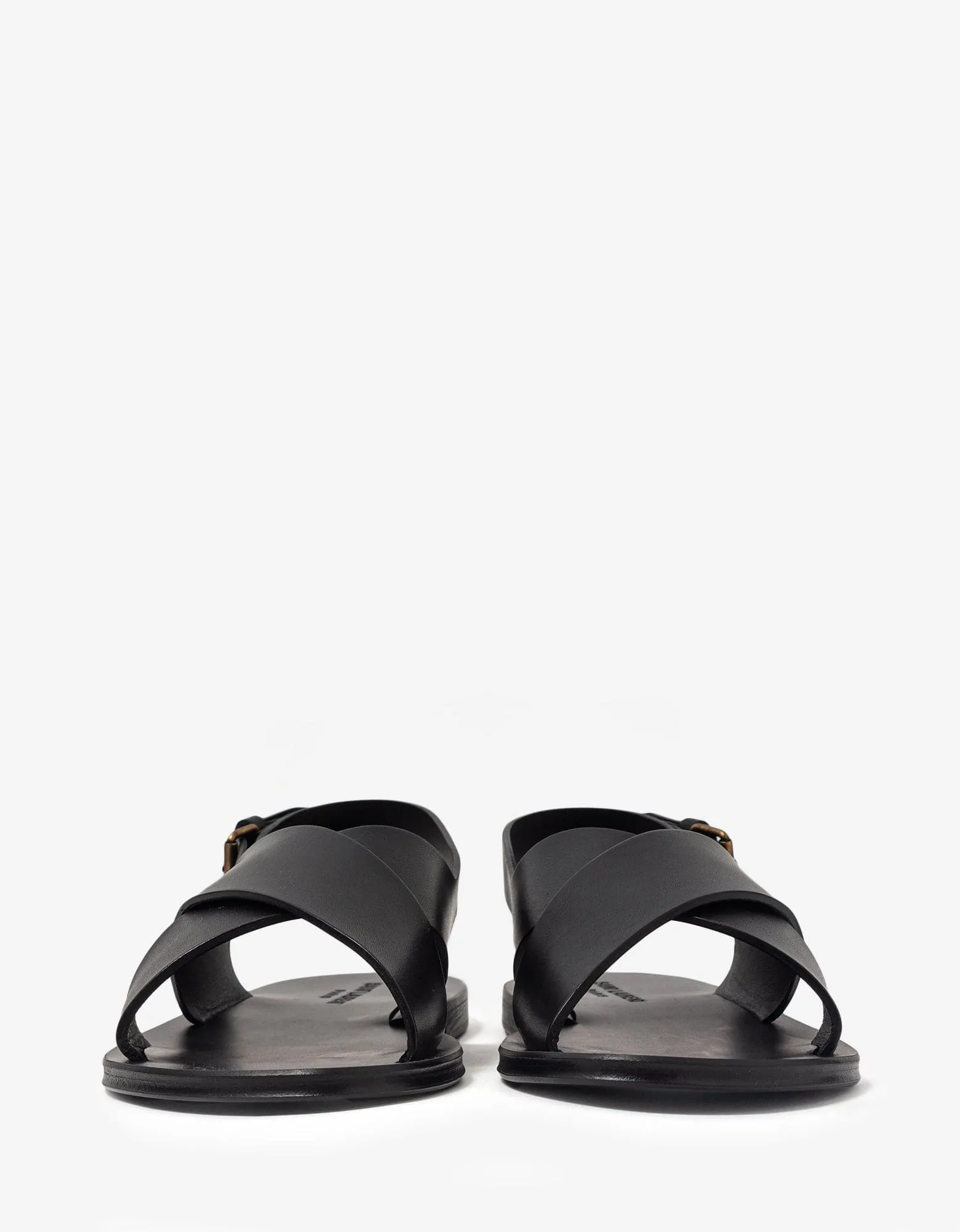 Saint Laurent Black Mojave Leather Sandals