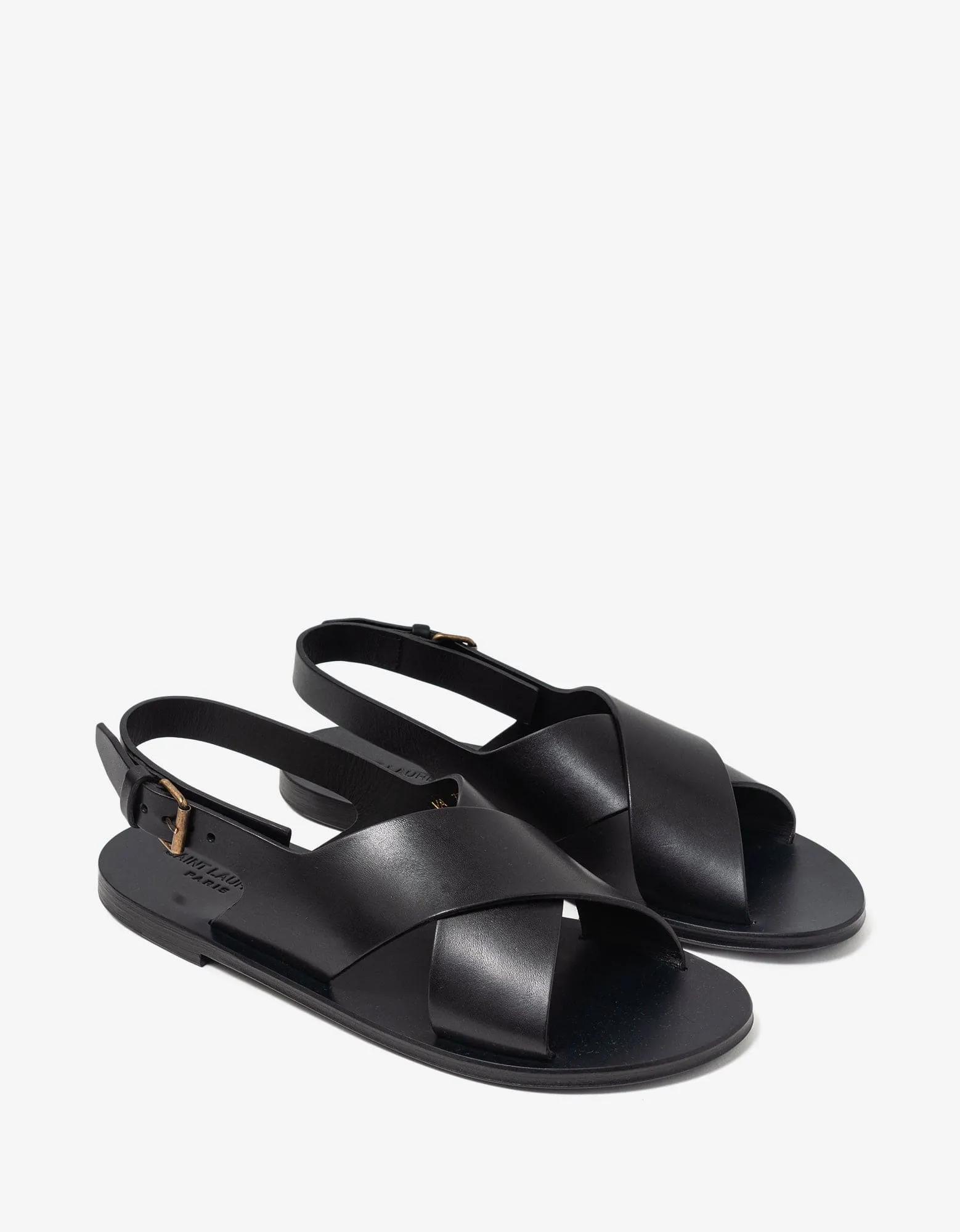 Saint Laurent Black Mojave Leather Sandals