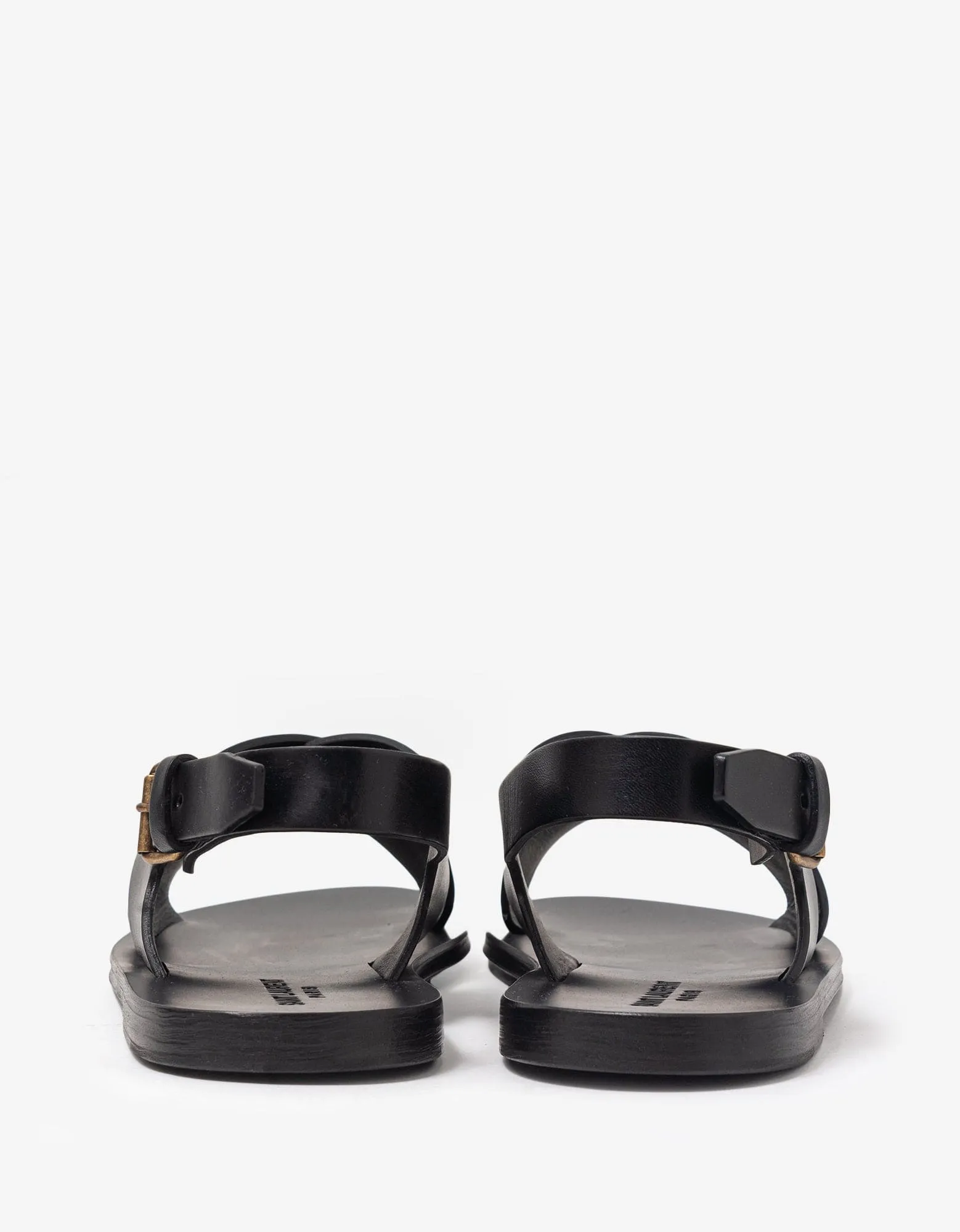Saint Laurent Black Mojave Leather Sandals