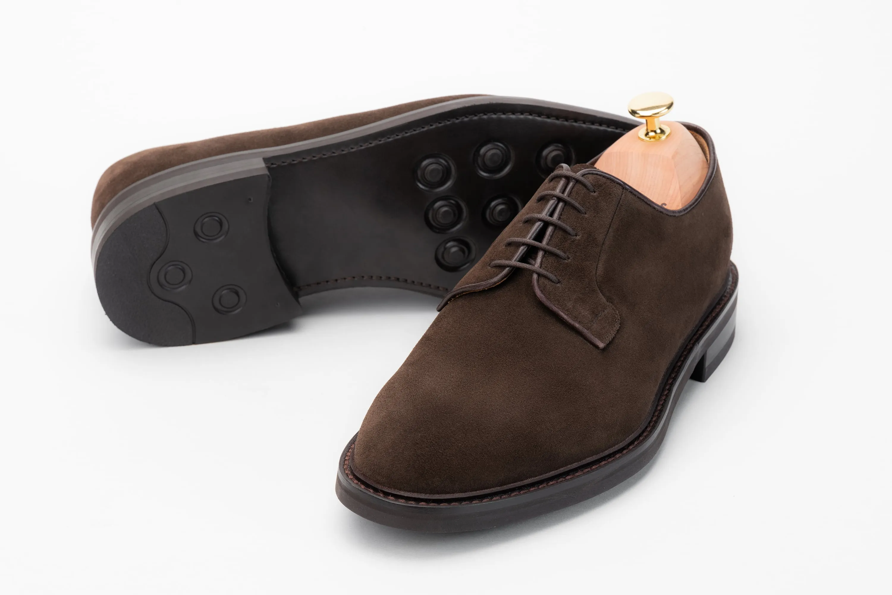 The Plain Toe Blucher - Brown Suede