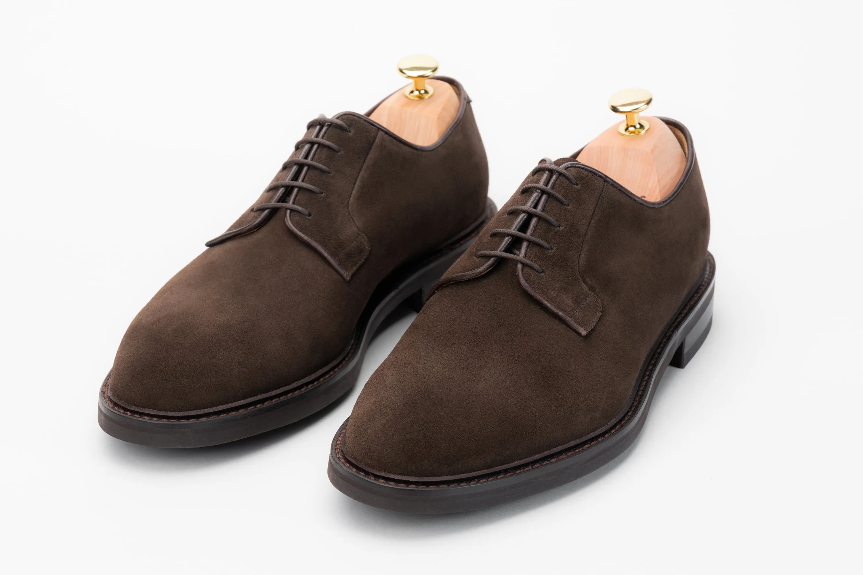 The Plain Toe Blucher - Brown Suede