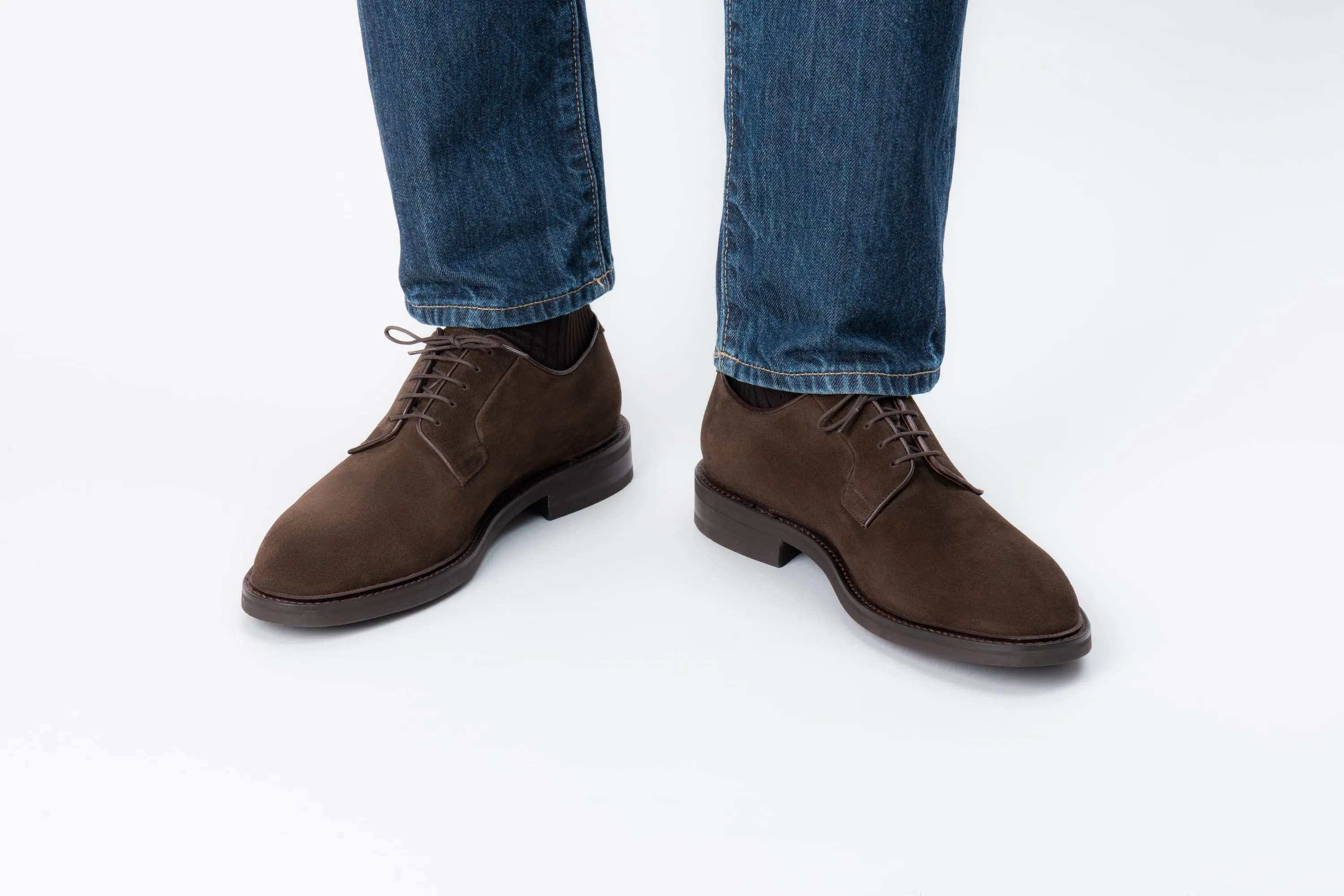 The Plain Toe Blucher - Brown Suede