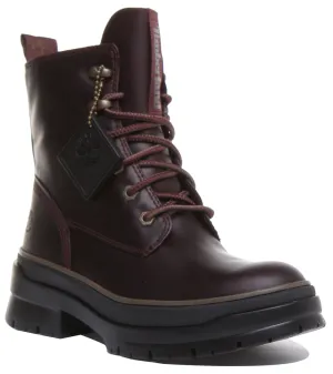 Timberland A2F7G Malynn Mid Lace Up Boot In Burgundy For Women