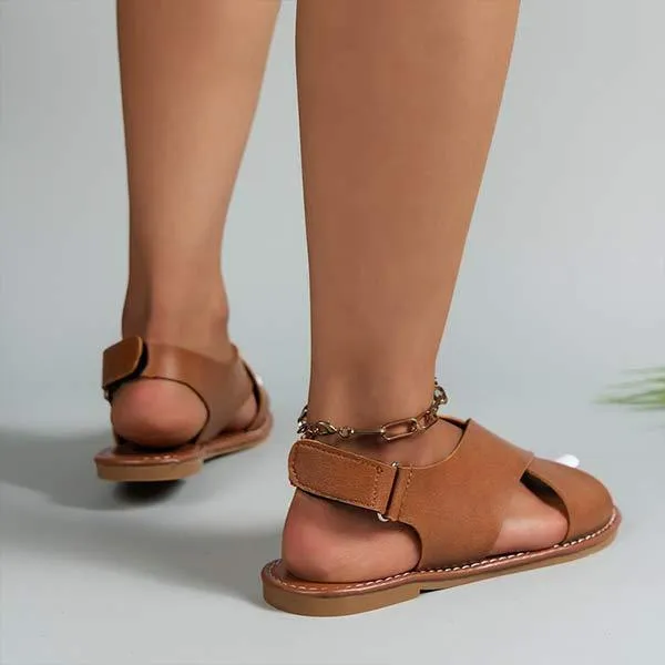 Women's Vintage Cross-Strap Flat Sandals 01991992C